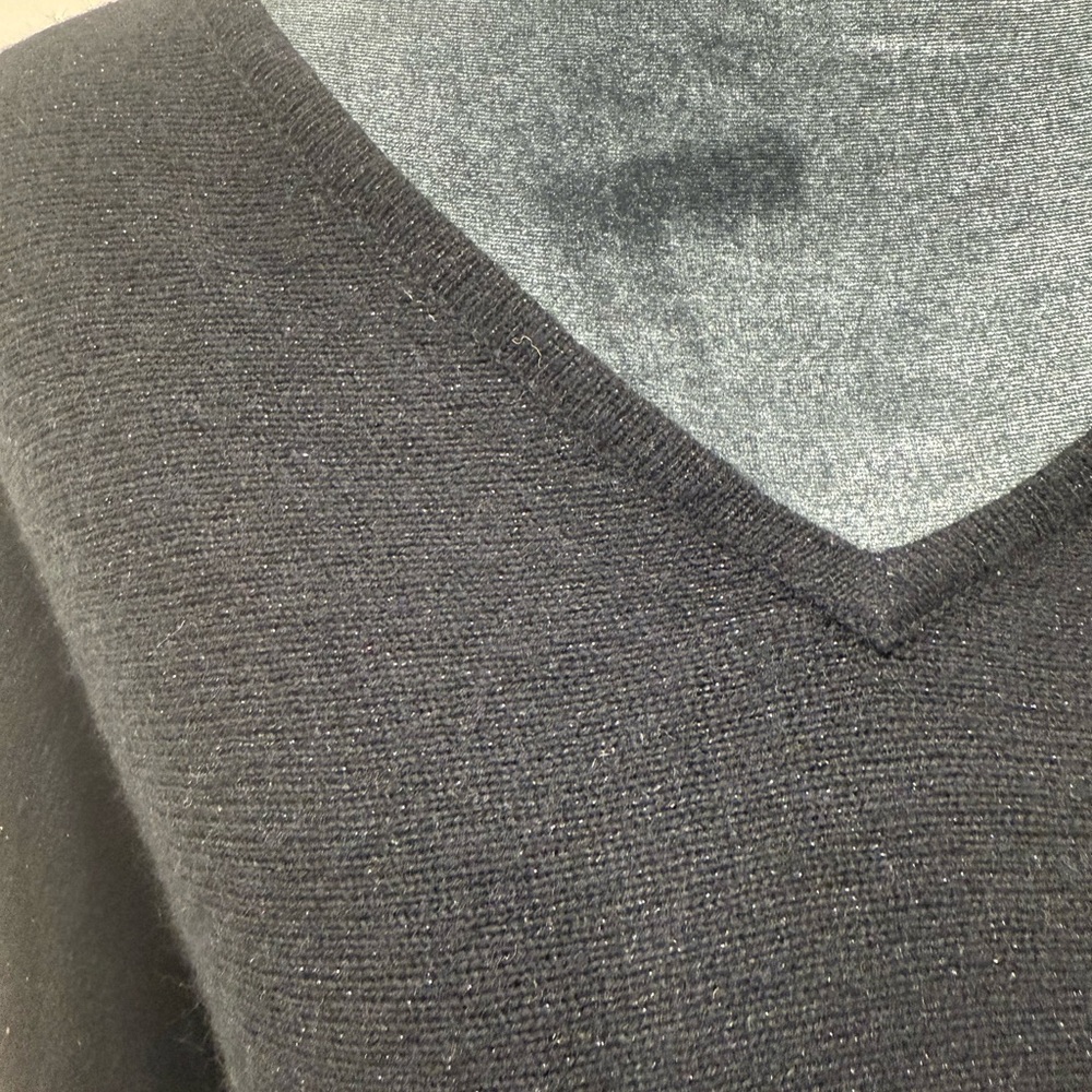 BCBG Women's Black V-Neck Sweater - Picture 3 of 4